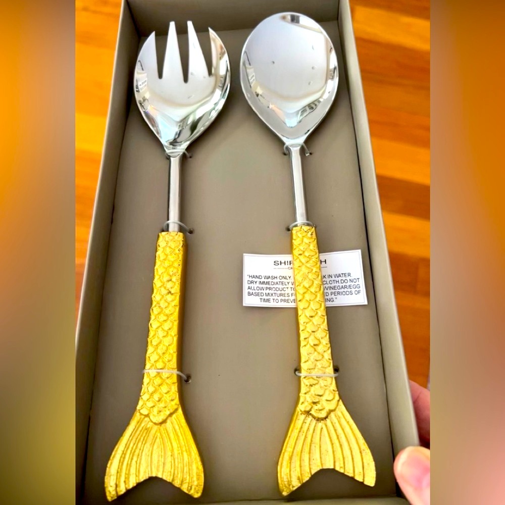 Mermaid Salad Server Set New in Box